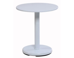 Kulatý odkládací stolek Henrik, 42 cm, leskle bílý