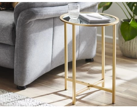 Kulatý odkládací stolek Lagos 39 cm, zlatý