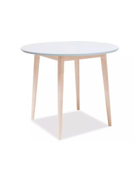 Kulatý stůl Larson 90 cm, dubové nohy – moderní stůl do kuchyně a jídelny