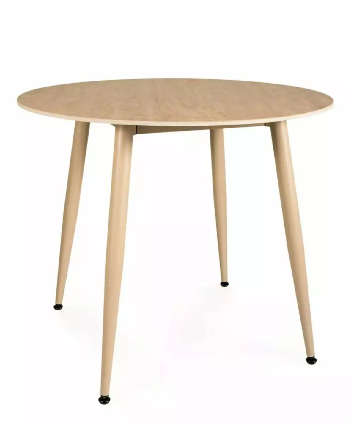 Kulatý stůl Rion 90 cm – keramika Travertine, béžová, kašmír