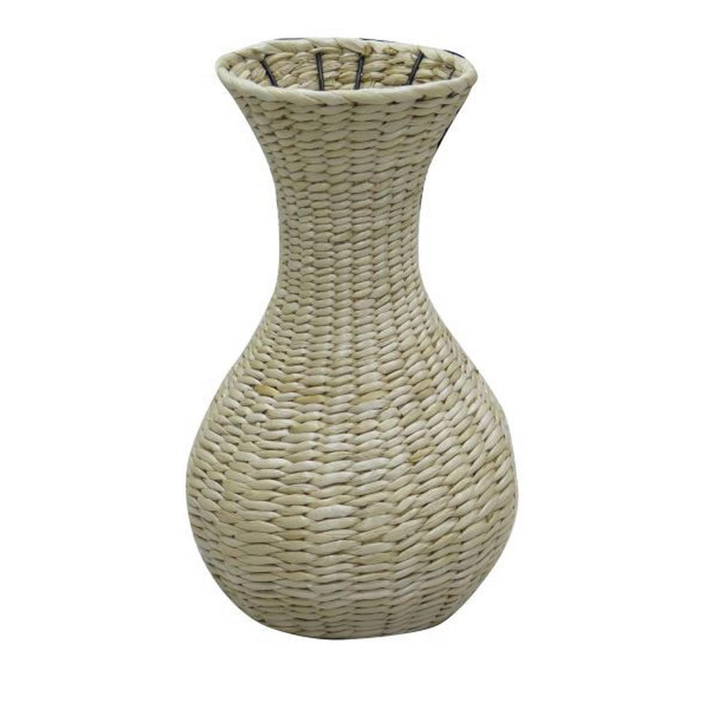 Landscape KOŠÍKOVÁ VÁZA, kov, přírodní materiály, 40 cm
