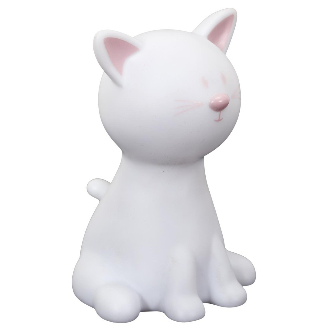 LED dětské noční světlo CATTY 19cm, bílá