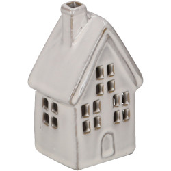 LED porcelánový domeček HOUSE WILBUR 12 cm bílý