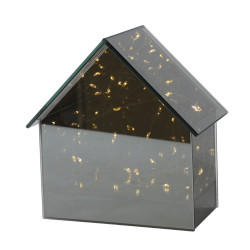 LED skleněný domeček ELITE, šedý - více velikostí Velikost: L