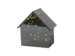 LED skleněný domeček ELITE, šedý - více velikostí Velikost: S