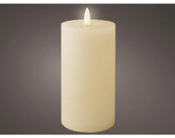 LED svíčka Lumineo 7x15 cm, krémová