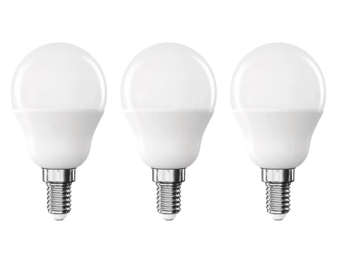 LED žárovka (3 ks) Classic Mini Globe, E14, 4,2 W, 470 lm