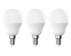 LED žárovka (3 ks) Classic Mini Globe, E14, 4,2 W, 470 lm