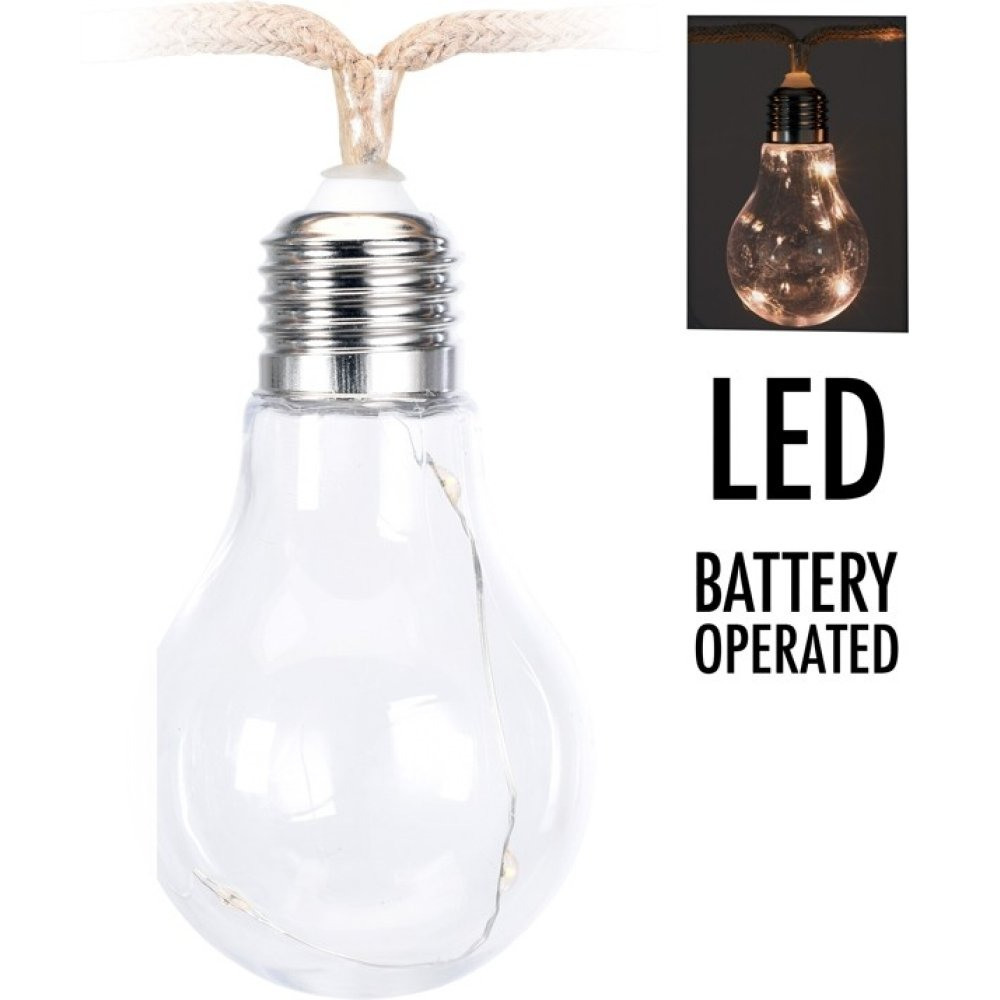 LED závěsný řetěz s jutovým lanem