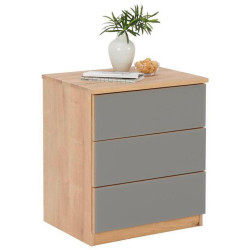 Linea Natura NOČNÍ STOLEK, dub, šedohnědá, barvy dubu, 50/60/40 cm