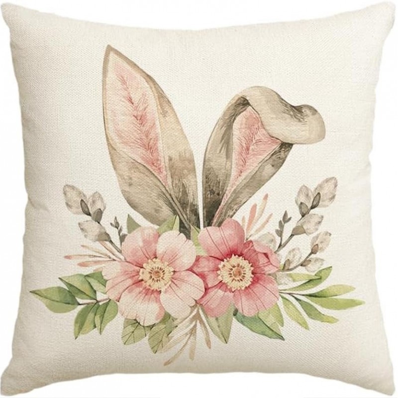 Lněný povlak na polštář FLOPINA 45x45 cm, krémový