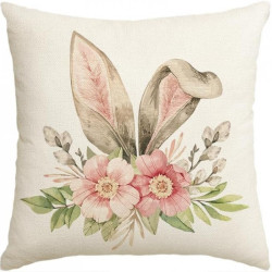 Lněný povlak na polštář FLOPINA 45x45 cm, krémový