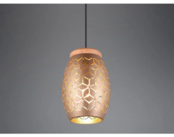 Lustr Bidar, měděný kov/dřevo