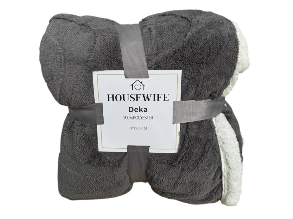 Luxusní beránková deka z mikroplyše NESTIVE světle šedá Rozměr: 150 x 200 cm