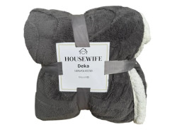 Luxusní beránková deka z mikroplyše NESTIVE světle šedá Rozměr: 150 x 200 cm