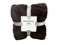 Luxusní beránková deka z mikroplyše NESTIVE tmavě hnědá Rozměr: 150 x 200 cm