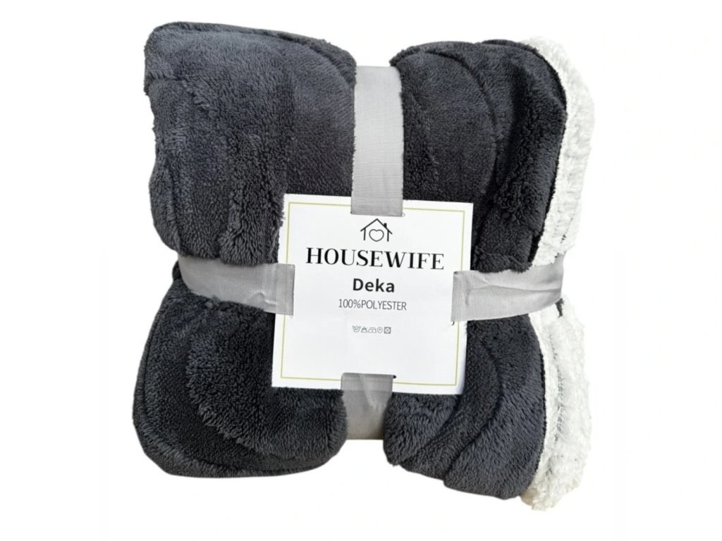 Luxusní beránková deka z mikroplyše NESTIVE tmavě šedá Rozměr: 150 x 200 cm
