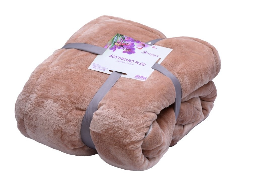 Luxusní béžová beránková deka z mikroplyše, 150x200 cm