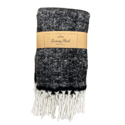Luxusní pléd TAKE A PLAID 130x170 cm, černý