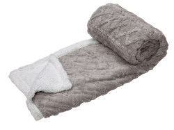 Luxusní světle šedá beránková deka z mikroplyše ORNAMENTS, 150x200 cm Rozměr: 150 x 200 cm
