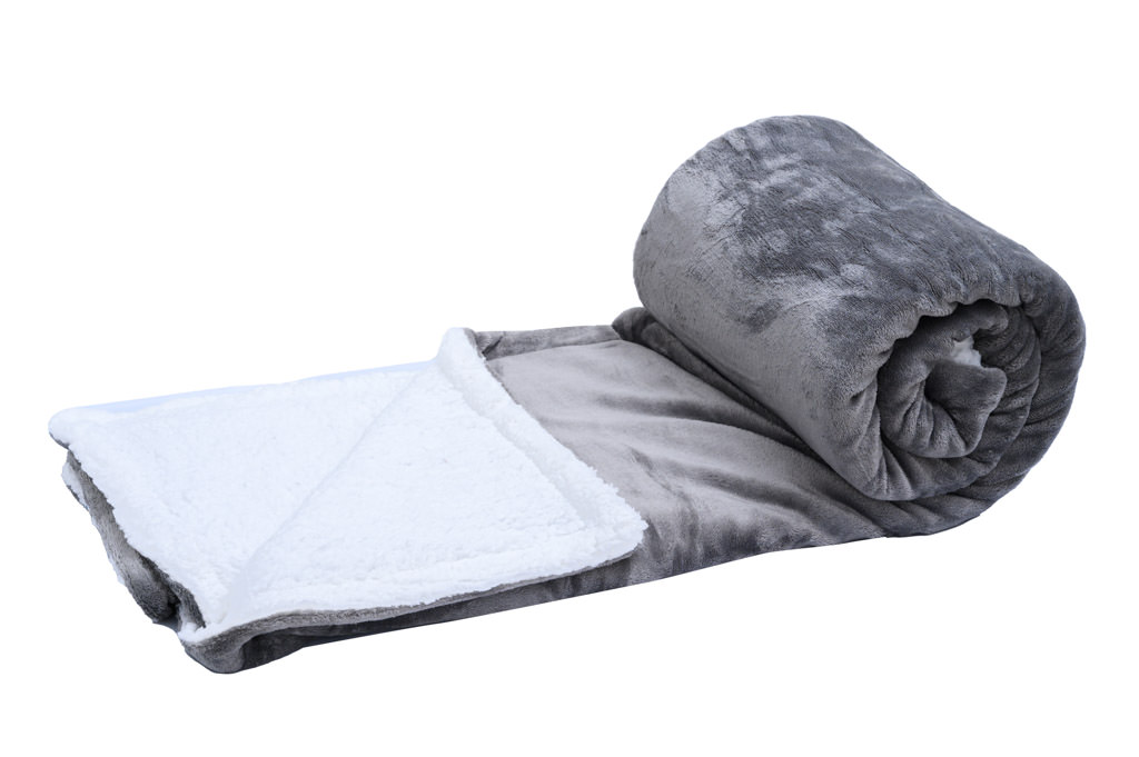 Luxusní tmavě šedá beránková deka z mikroplyše, 180 x 200 cm