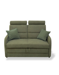 Malá dvoumístná rozkládací pohovka s polohovatelnými opěrkami hlavy Wibaro