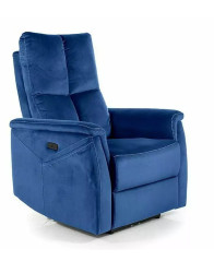Masážní křeslo s vyhříváním Neptun námořnická modrá Bluvel 86