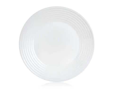 Mělký talíř Harena 25 cm, bílé sklo