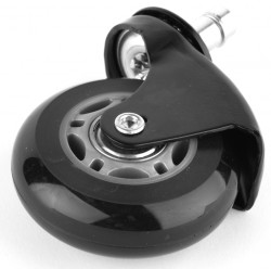 MERCURY Kolečko Premium design černé, pogumované, průměr 65 mm, čep 11 mm