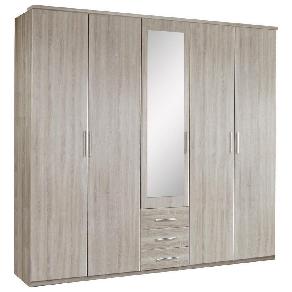 MID.YOU ŠATNÍ SKŘÍŇ SE ZRCADLEM, dub San Remo, 225/210/58 cm
