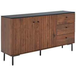MID.YOU ŠIROKÁ KOMODA, akácie, černá, barvy vlašských ořechů, 155/85/40 cm