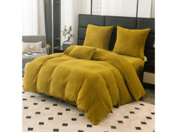 Mikroplyšové povlečení MUSTERO olivové Rozměr povlečení: 70 x 90 cm | 140 x 200 cm