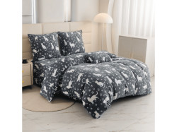 Mikroplyšové povlečení WHITE CATS šedé Rozměr povlečení: 70 x 90 cm | 140 x 200 cm