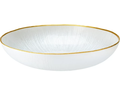 Miska Dia 21 cm, bílá/zlatá
