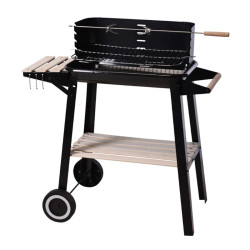Mobilní gril s odkládacím stolkem BBQ 83 x 45