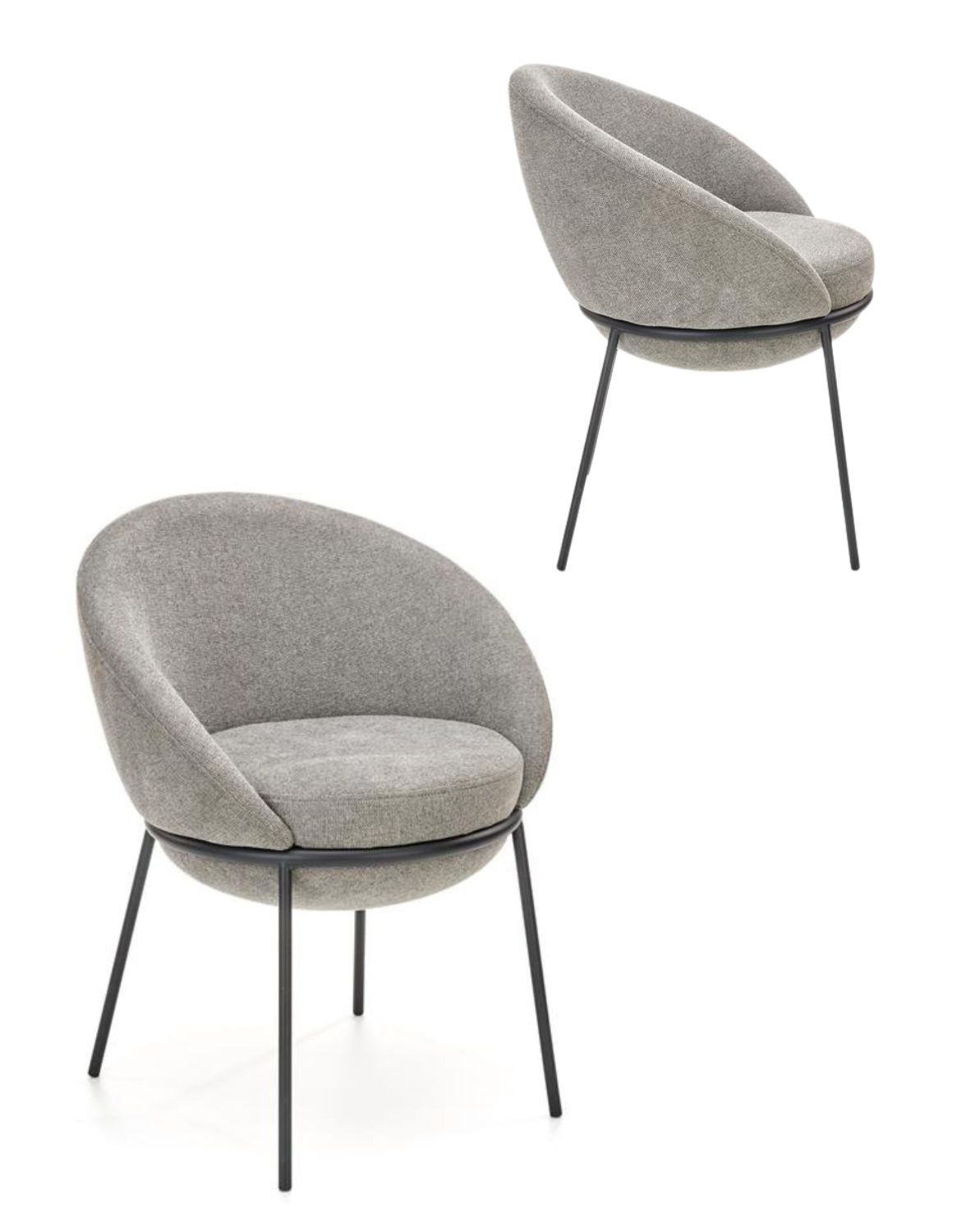 Moderní jídelní židle K482, šedá