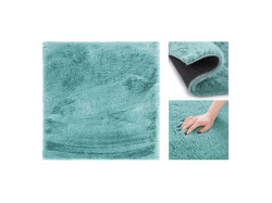 Modrý koberec LOVIKA z umělé králičí kožešiny Rozměr: 100 x 100 cm