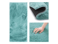 Modrý koberec LOVIKA z umělé králičí kožešiny Rozměr: 50 x 160 cm