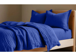 Mušelínové povlečení MOELLIN modré Rozměr povlečení: 70 x 90 cm | 140 x 200 cm