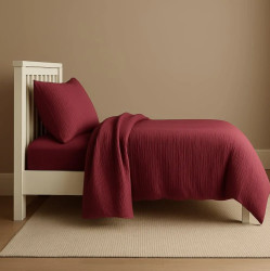 Mušelínové povlečení MOELLIN vínové Rozměr povlečení: 70 x 90 cm | 140 x 200 cm