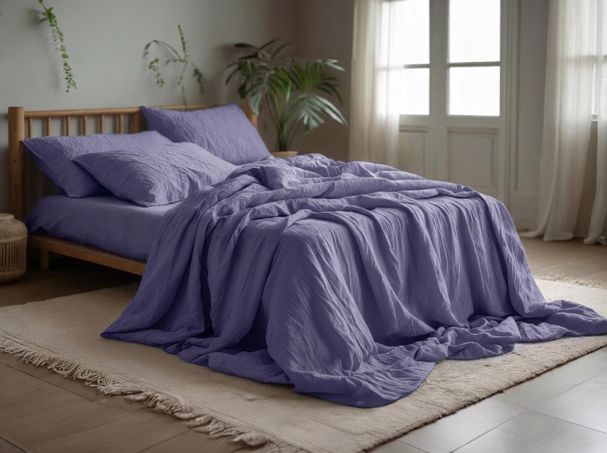 Mušelínové povlečení MUSSARI světle fialové Rozměr povlečení: 70 x 90 cm | 140 x 200 cm