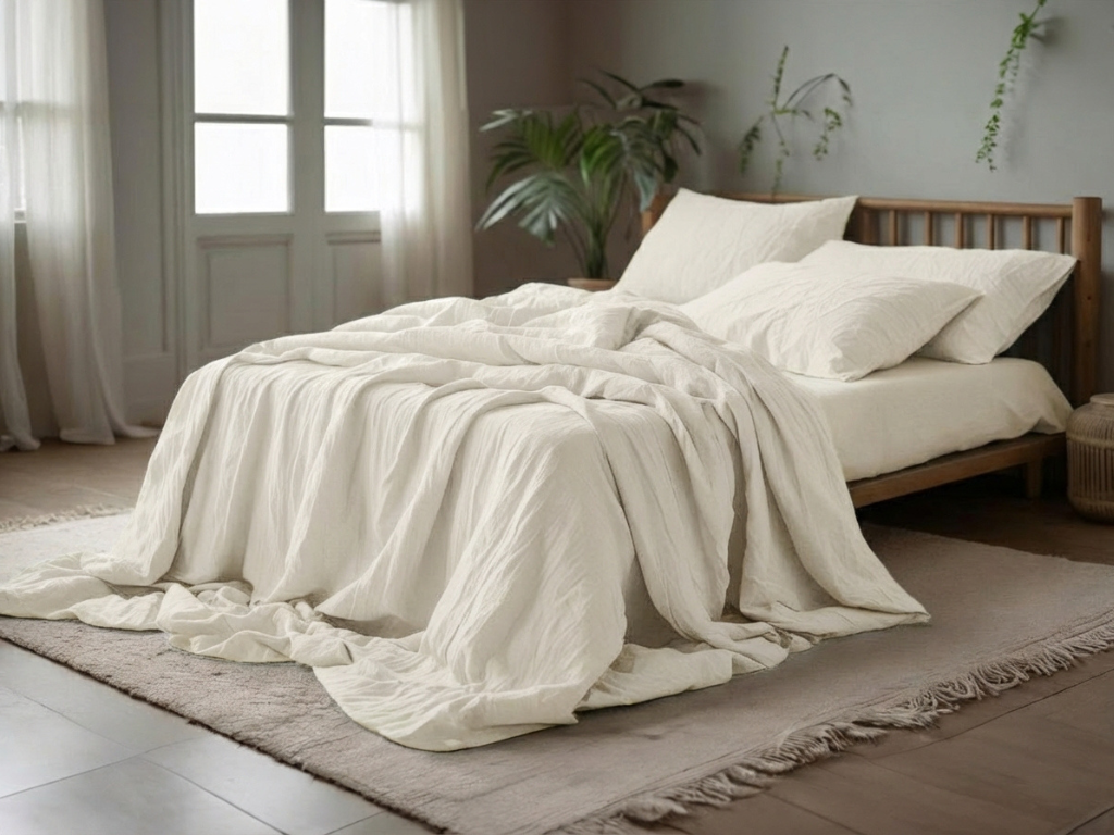 Mušelínové povlečení PURELY krémové Rozměr povlečení: 80 x 80 cm | 135 x 200 cm