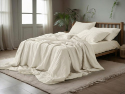 Mušelínové povlečení PURELY krémové Rozměr povlečení: 80 x 80 cm | 135 x 200 cm