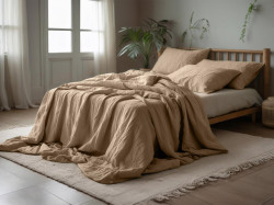Mušelínové povlečení PURELY PREMIUM světle hnědé Rozměr povlečení: 70 x 80 cm | 135 x 200 cm