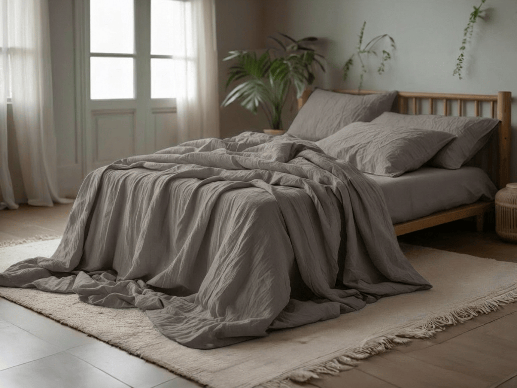 Mušelínové povlečení PURELY šedé Rozměr povlečení: 80 x 80 cm | 135 x 200 cm