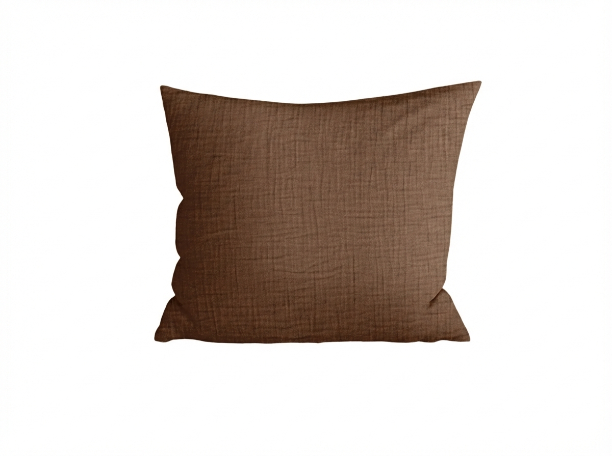 Mušelínový povlak na polštář MUSSARI 45x45 cm, světle hnědý
