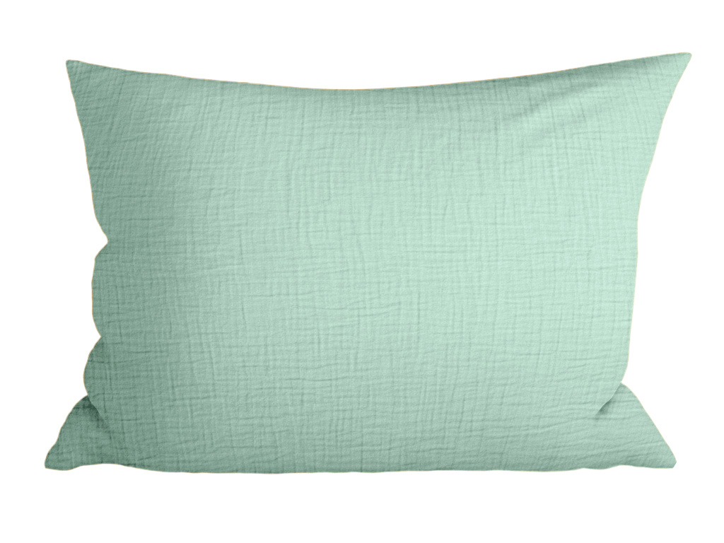 Mušelínový povlak na polštář MUSSARI 70x90 cm, mentolový