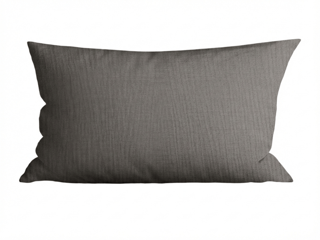 Mušelínový povlak na polštář PURELY 40x80 cm, šedý