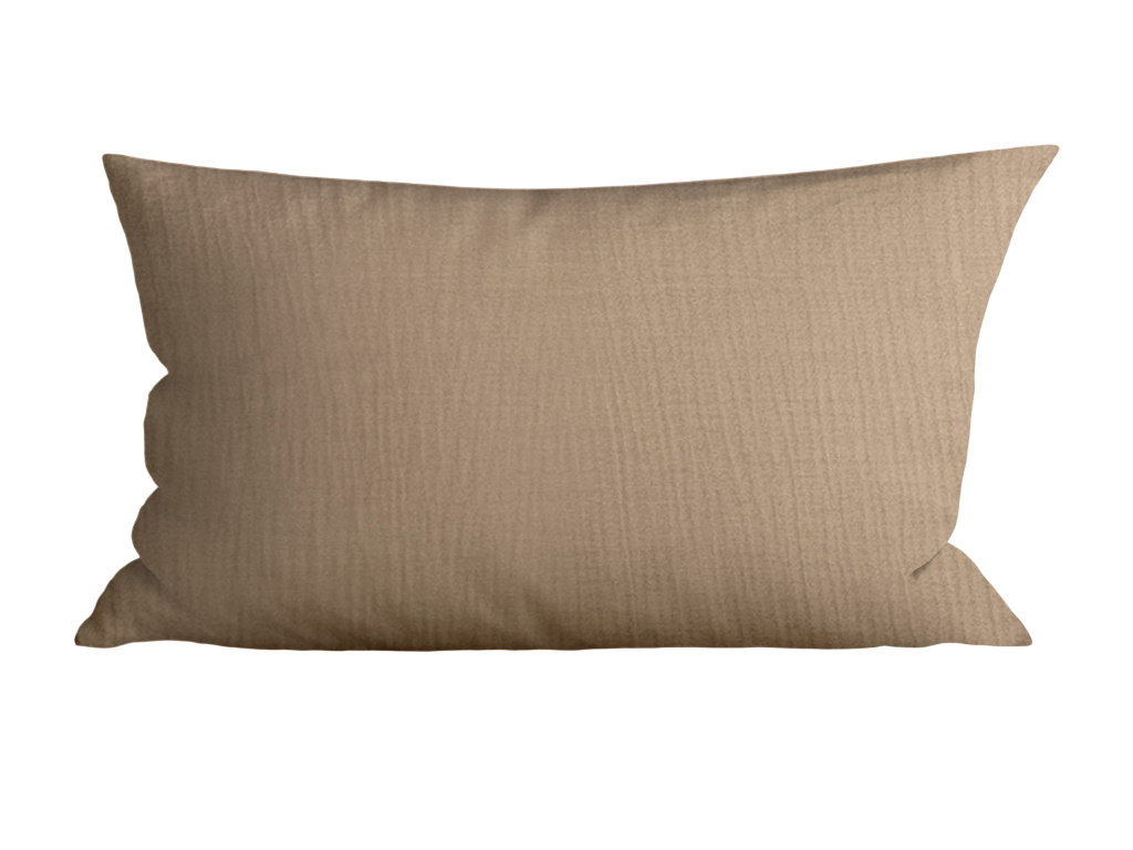 Mušelínový povlak na polštář PURELY 40x80 cm, světle hnědý