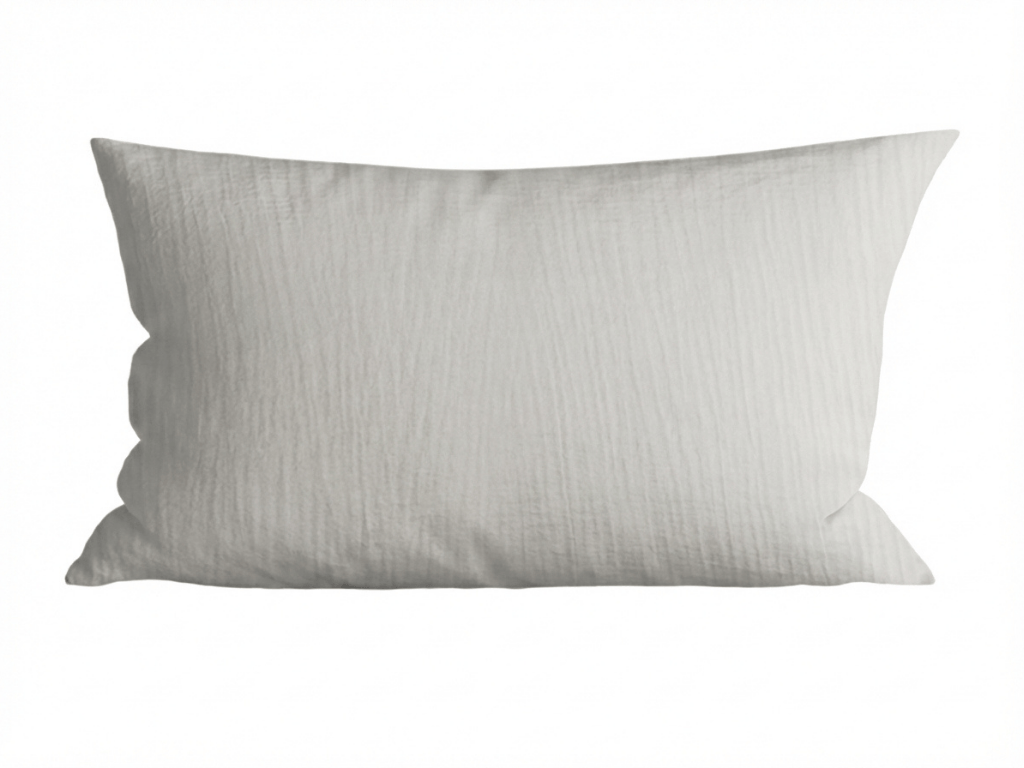 Mušelínový povlak na polštář PURELY 40x80 cm, světle šedý